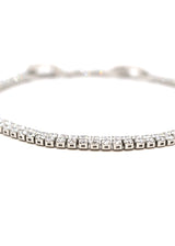 GUF - GUFA6- high quality stainless steel bracelet with double white zirgon - silver