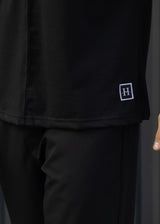 HENRY CLOTHING Ανδρική κοντομάνικη μπλούζα μαύρη 7-005-black