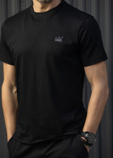 Ανδρική κοντομάνικη μπλούζα Henry clothing 7-008-black
