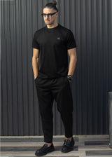 Ανδρική κοντομάνικη μπλούζα Henry clothing 7-008-black