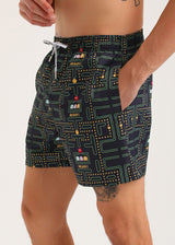 Ανδρικό μαγιό New World Polo - POLO 7014 - pacman arcade swim shorts black