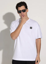 Αντρική κοντομάνικη μπλούζα Vinyl Art Clothing - 75930-02 - sizzle lips oversized tee λευκό