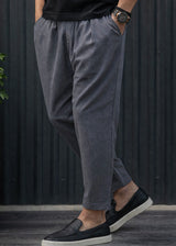 HENRY CLOTHING Ανδρικό ανοιξιάτικο παντελόνι γκρι 8-002-grey