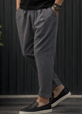HENRY CLOTHING Ανδρικό ανοιξιάτικο παντελόνι γκρι 8-002-grey