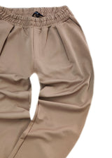 HENRY CLOTHING Ανδρικό ανοιξιάτικο παντελόνι καφέ simple oversized pants 8-002-light brown