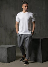 HENRY CLOTHING Ανδρικό ανοιξιάτικο παντελόνι γκρι 8-011-grey
