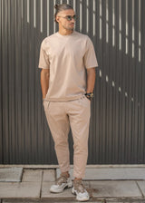 Ανδρικό παντελόνι Henry clothing - 8-030 - simple pants μπεζ σκούρο