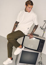 Ανδρικό παντελόνι Henry clothing - 8-033 - simple over pants χακί