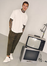 Ανδρικό παντελόνι Henry clothing - 8-033 - simple over pants χακί