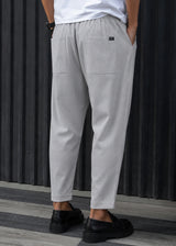 HENRY CLOTHING - Ανδρικό ανοιξιάτικο παντελόνι - Γκρι 8-090