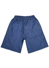Ανδρική βερμούδα Henry clothing - 8-112 - simple shorts τύπου τζιν με κορδόνι στην μέση μπλε