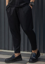 Ανδρικό φθινοπωρινό παντελόνι Henry clothing-8-131-simple oversized pants black