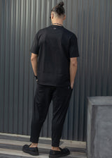 Ανδρικό φθινοπωρινό παντελόνι Henry clothing-8-131-simple oversized pants black