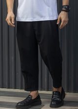 Ανδρικό φθινοπωρινό παντελόνι Henry clothing-8-132-simple oversized pants black