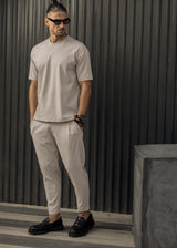 HENRY CLOTHING Ανδρικό ανοιξιάτικο παντελόνι στο χρώμα του πούρου 8-137-pouro