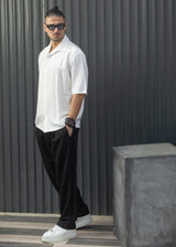 HENRY CLOTHING Ανδρικό ανοιξιάτικο παντελόνι μαύρο 8-138-black