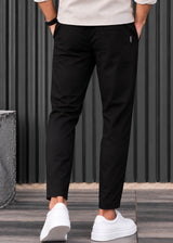 HENRY CLOTHING - Ανδρικό φθινοπωρινό παντελόνι - Μαύρο 8-140-P
