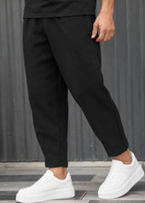 HENRY CLOTHING - Ανδρικό φθινοπωρινό παντελόνι - Μαύρο 8-145