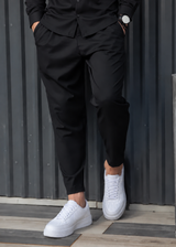 HENRY CLOTHING - Ανδρικό φθινοπωρινό παντελόνι μονόπιετο - Μαύρο 8-146