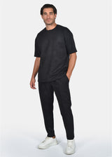 Ανδρικό παντελόνι Two Brothers Clothing-BF-25800-black-Alcantara