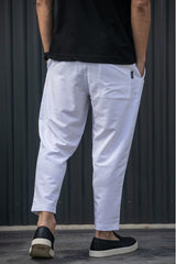 Ανδρικό ανοιξιάτικο παντελόνι Henry clothing - 8-100 - simple oversized pants λευκό