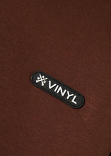 Ανδρικό μακρυμάνικο φούτερ με κουκούλα Vinyl Art Clothing-84815-33-cotton oversized-emblem hoodie καφέ