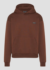 Ανδρικό μακρυμάνικο φούτερ με κουκούλα Vinyl Art Clothing-84815-33-cotton oversized-emblem hoodie καφέ