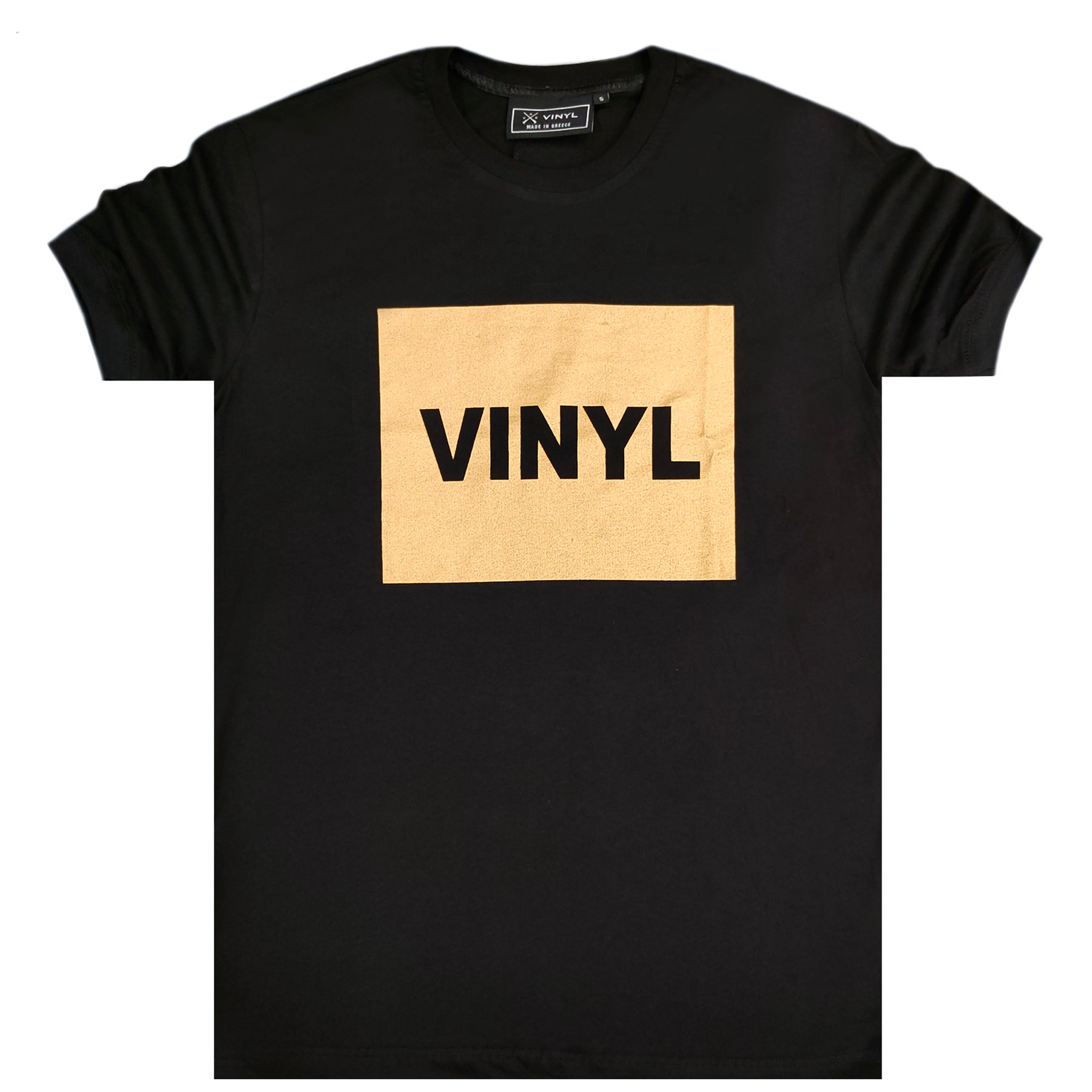 gele lever Nogle gange nogle gange Vinyl art clothing gold box t-shirt - black