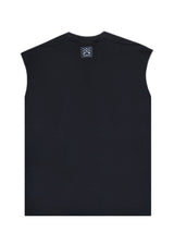 Ανδρική αμάνικη μπλούζα Vinyl Art Clothing - 89520-01 - vinyl sleeveless oversised tee μαύρη
