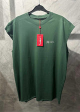 Ανδρική αμάνικη μπλούζα Vinyl Art Clothing - 89520-20 - vinyl sleeveless oversised tee πράσινο