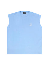 Ανδρική αμάνικη μπλούζα Vinyl Art Clothing - 89520-24- vinyl logo sleeveless oversized tee γαλάζιο
