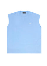 VINYL ART CLOTHING Ανδρική αμάνικη μπλούζα σιέλ Sleeveless Oversized Tee 89520-24