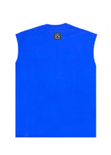 Ανδρική αμάνικη μπλούζα Vinyl Art Clothing - 89520-66- vinyl sleeveless oversised tee μπλε