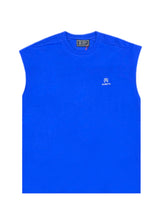 VINYL ART CLOTHING Ανδρική αμάνικη μπλούζα μπλε Sleeveless Oversized Tee 89520-66