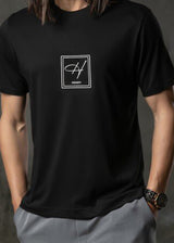 Ανδρική κοντομάνικη μπλούζα Henry clothing 9-036 μαύρη