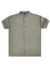 Ανδρικό κοντομάνικο πουκάμισο - Henry clothing - 9-100 - mao shirt χακί