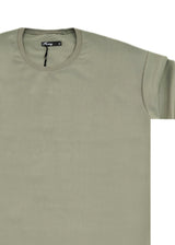 Ανδρική κοντομάνικη μπλούζα Henry clothing - 9-102 - fabric oversized t-shirt χακί