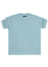 Ανδρική κοντομάνικη μπλούζα Henry clothing - 9-102 - fabric oversized t-shirt μέντα