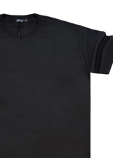 Ανδρική κοντομάνικη μπλούζα Henry clothing - 9-102 - fabric oversized t-shirt μαύρο