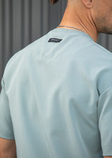 Ανδρική κοντομάνικη μπλούζα Henry clothing - 9-102 - fabric oversized t-shirt μέντα