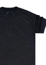 Ανδρική κοντομάνικη μπλούζα Henry clothing - 9-103 - wave oversized shirt μαύρο