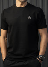 Ανδρική κοντομάνικη μπλούζα Henry clothing 9-130-μαύρη