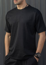 Ανδρική κοντομάνικη μπλούζα Henry clothing 9-131-μαύρη