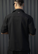 Ανδρικό κοντομάνικο πουκάμισο-Henry clothing-9-137-black shirt