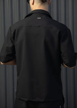 Ανδρικό κοντομάνικο πουκάμισο-Henry clothing-9-137-black shirt
