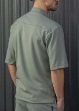 Ανδρικό κοντομάνικο πουκάμισο-Henry clothing-9-146-khaki mao shirt