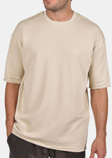 Ανδρική κοντομάνικη μπλούζα - Two Brothers - BF-25900 - beige