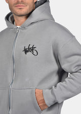Ανδρική ζακέτα φούτερ με κουκούλα Two Brothers clothing -BF-25910-basic logo zip-up hoodie -ice