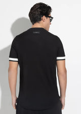 Ανδρική κοντομάνικη μπλούζα Vinyl art clothing - 95370-01- t-shirt with elastic cuff regular fit μαύρο