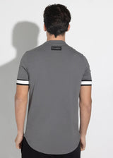 Ανδρική κοντομάνικη μπλούζα Vinyl art clothing - 95370-09 - t-shirt with elastic cuff regular fit γκρι